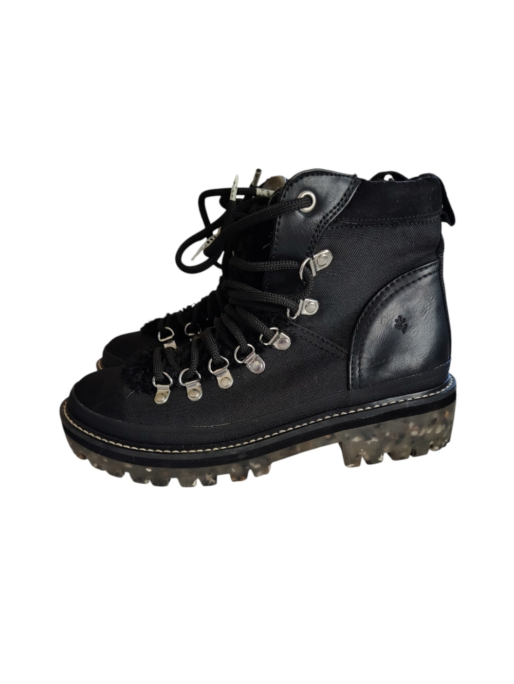NWT Steve Madden Cool Planet Black Boots With Faux Fur Upper Size 7 Women's